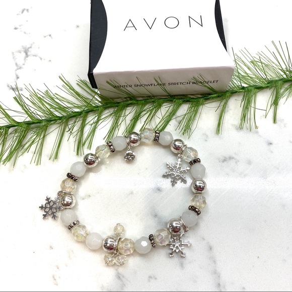 Avon winter snowflake stretch bracelet - Picture 1 of 2